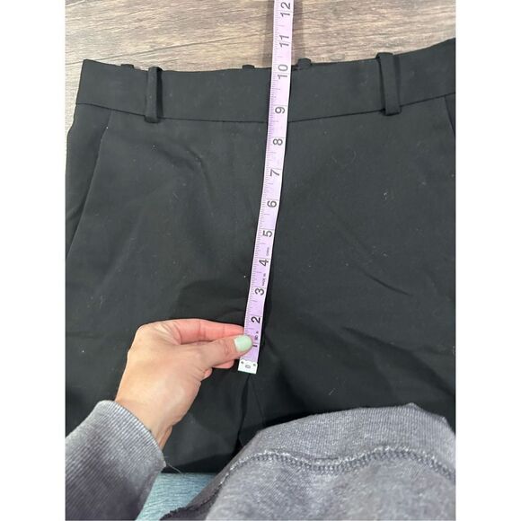 Babaton Atelier High Waist Crop Hem Flat Front Trousers Dress Pants Black Size 2 - Picture 9 of 10